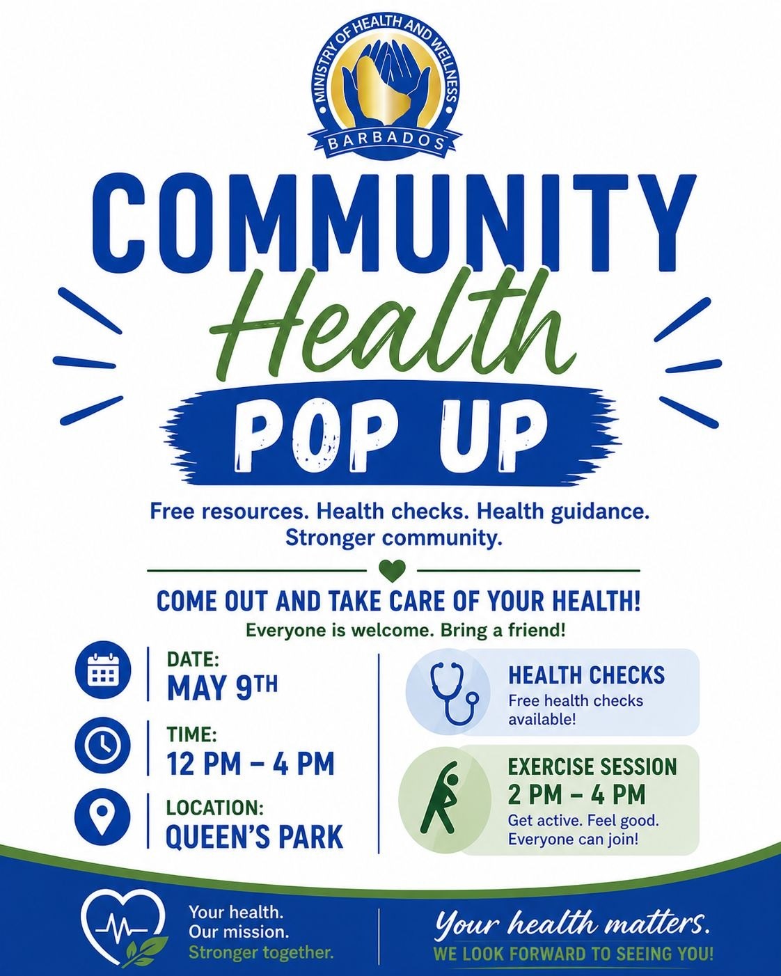 Community Health Pop-Up Health Event - Saturday May 9 